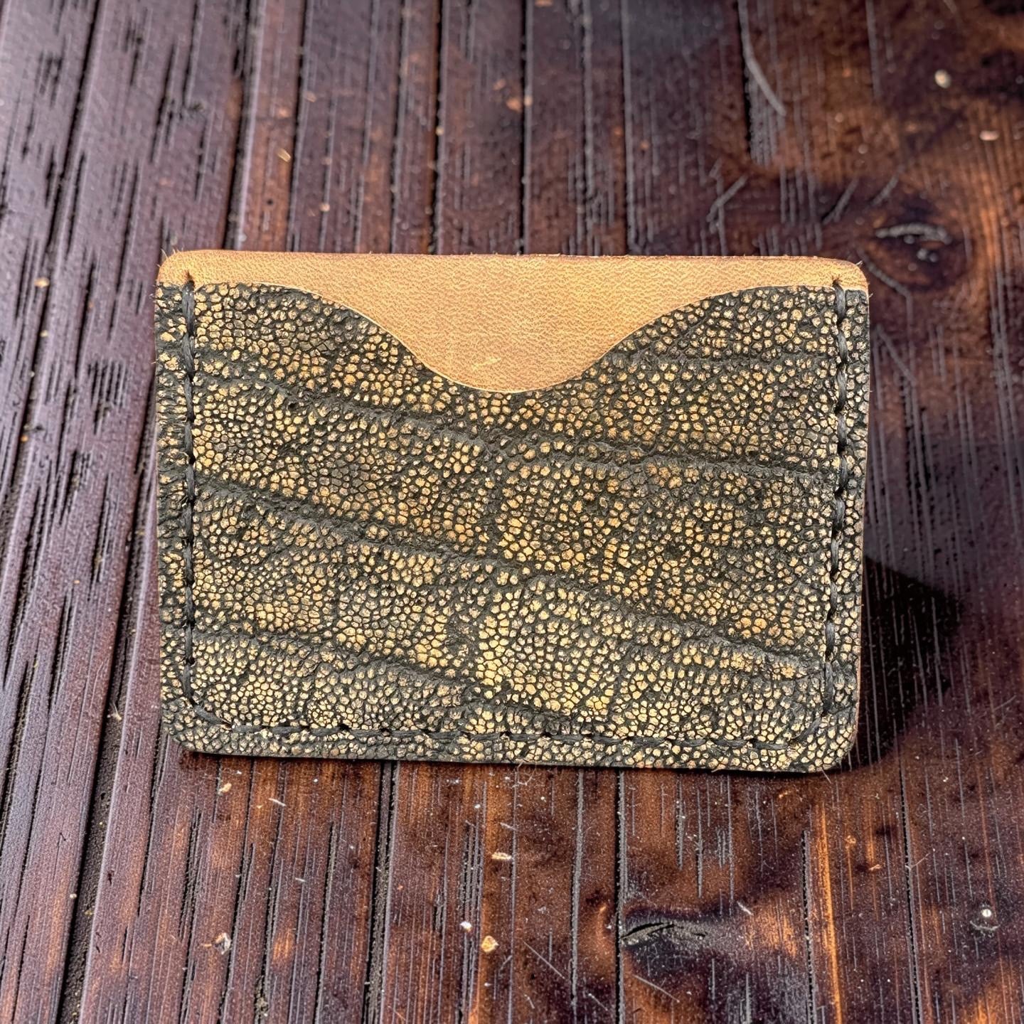 Saharah Brown Elephant Leather Minimalist Wallet