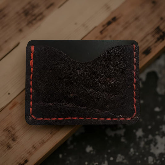 Red Ember Elephant Leather Minimalist Wallet image 0